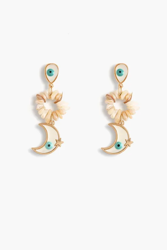 Moon & Mystic Eye Earrings sold by America & Beyond
