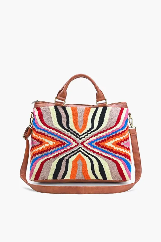 Mexican Illusion Hand Tufted Weekender Bag sold by America & Beyond