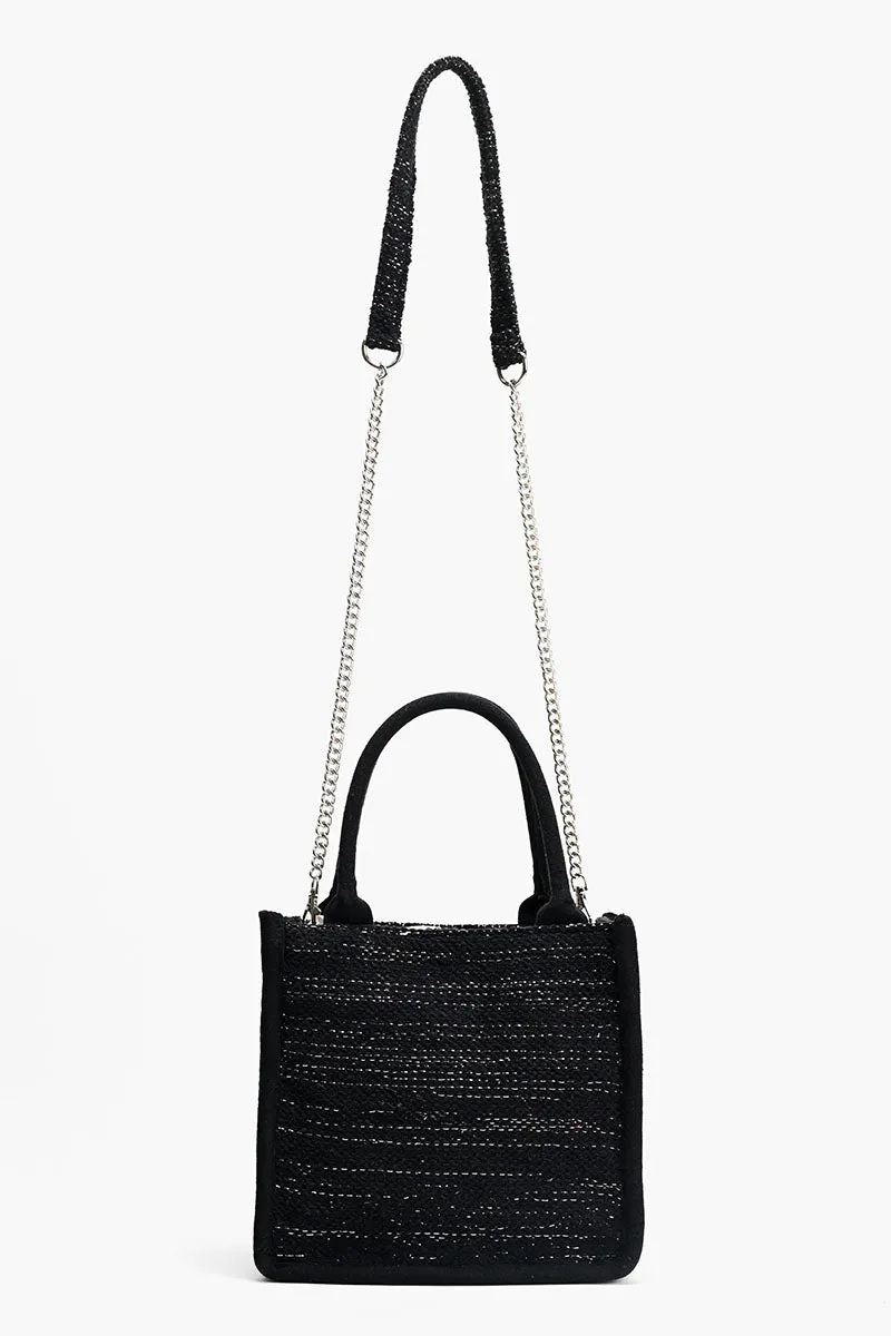 Midnight Silver Swirl Mini Tote sold by America & Beyond product image thumbnail 4