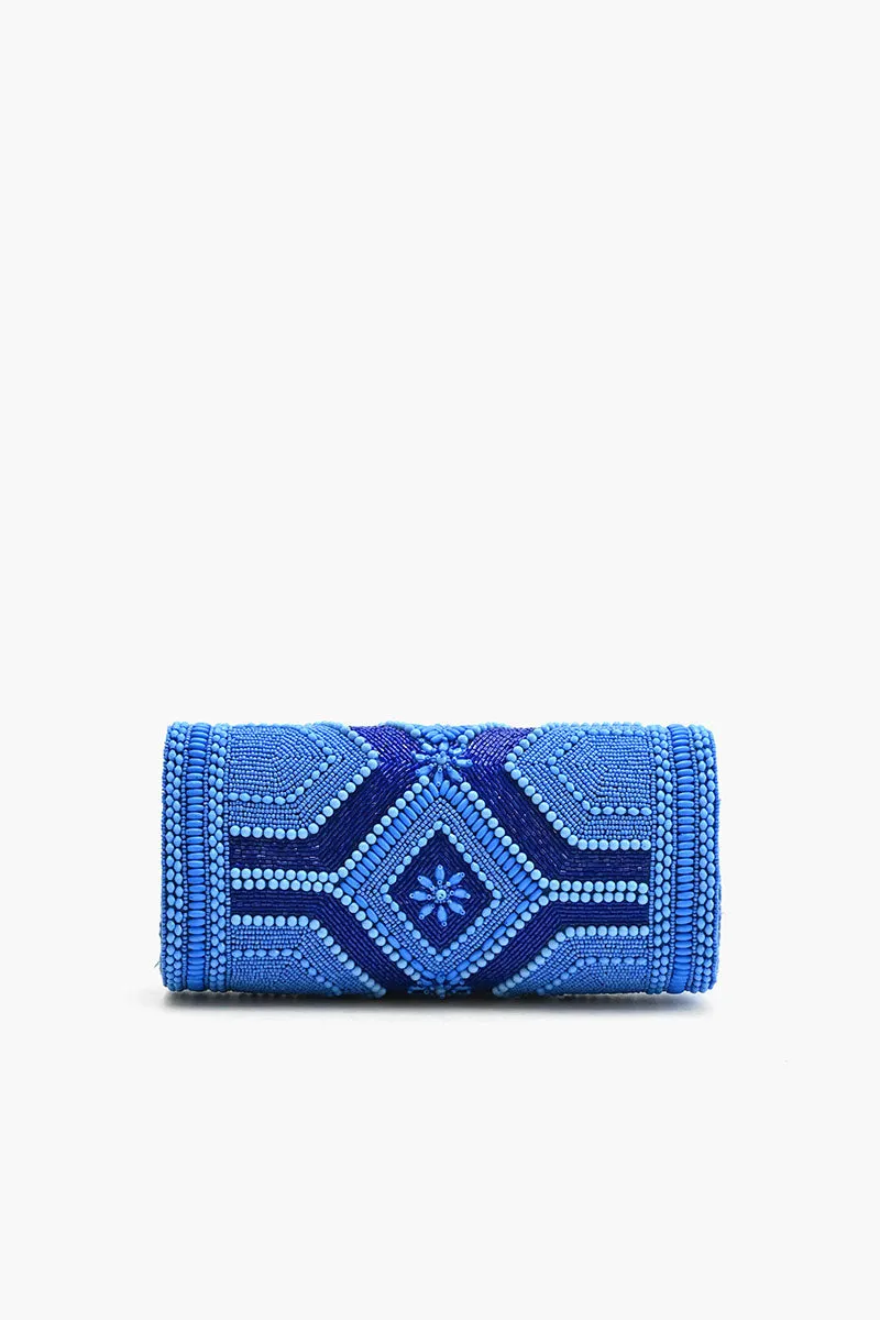 Cobalt Blue Glamour Clutch sold by America & Beyond product image thumbnail 5