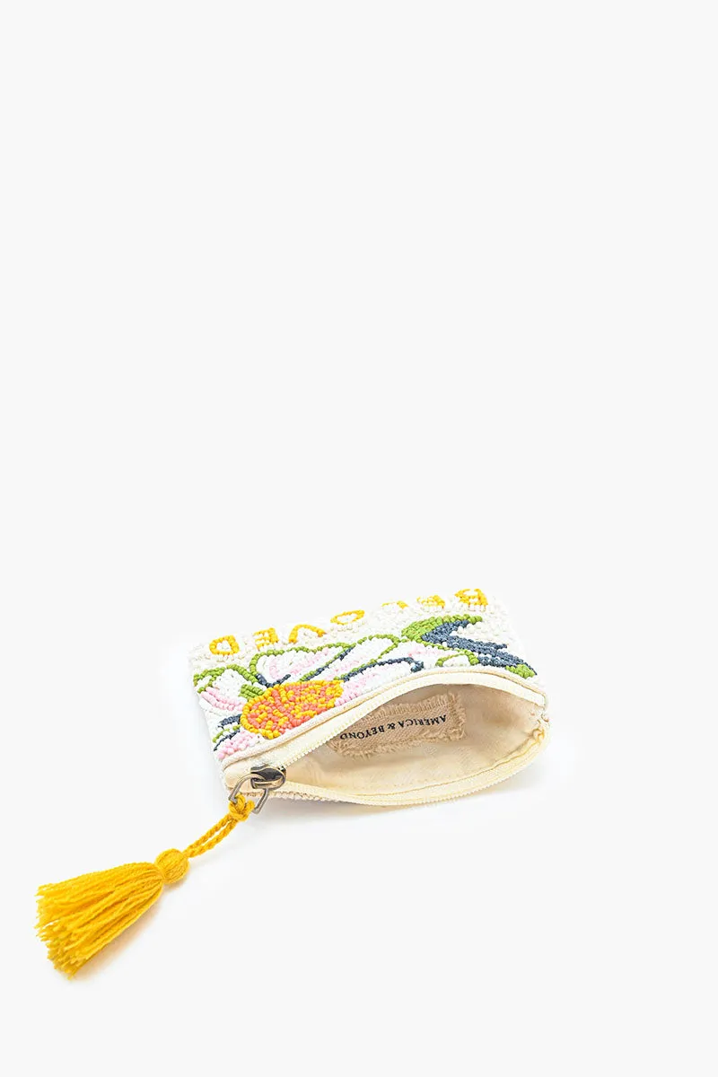 Floral Beloved Embroidered Pouch sold by America & Beyond product image thumbnail 3