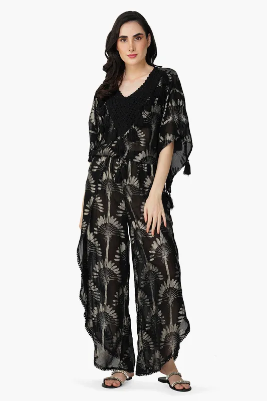 Silver Black Foil Printed Top sold by America & Beyond