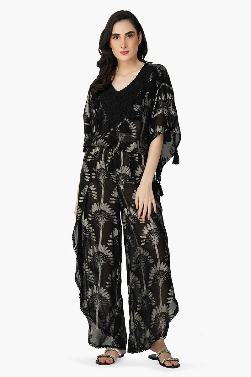 Silver Black Foil Printed Top sold by America & Beyond