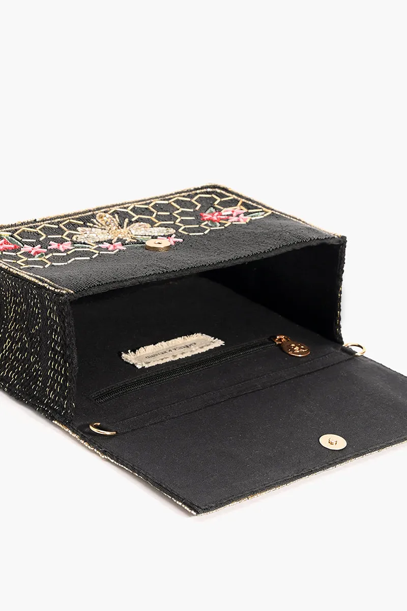 Black Honey Bee Crafted Clutch sold by America & Beyond product image thumbnail 5