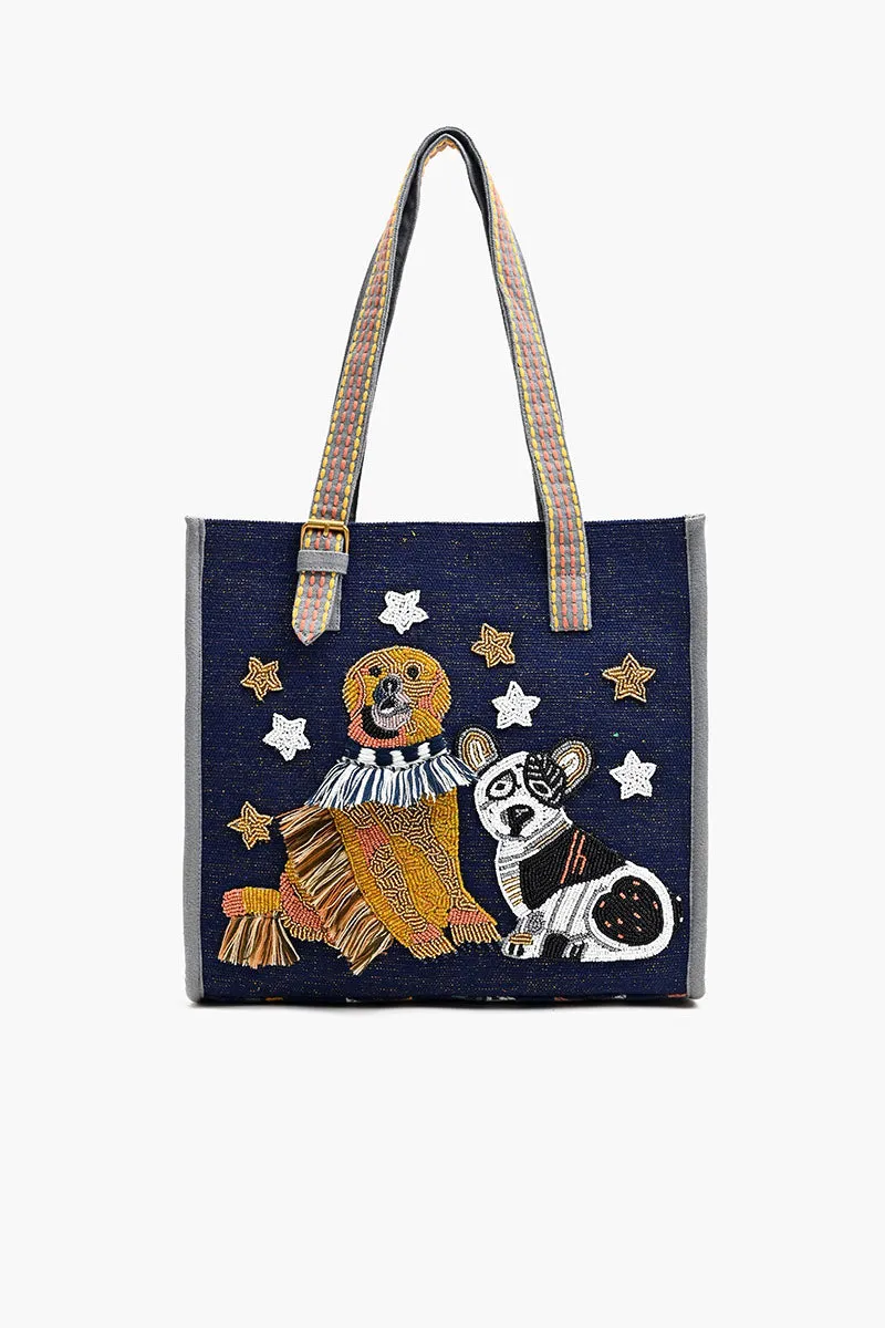 Adorable Creature Tote Beaded Tote-Dog the Loyal Guardian sold by America & Beyond