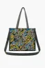 Boho Beaded Market Tote with Crossbody-Green sold by America & Beyond