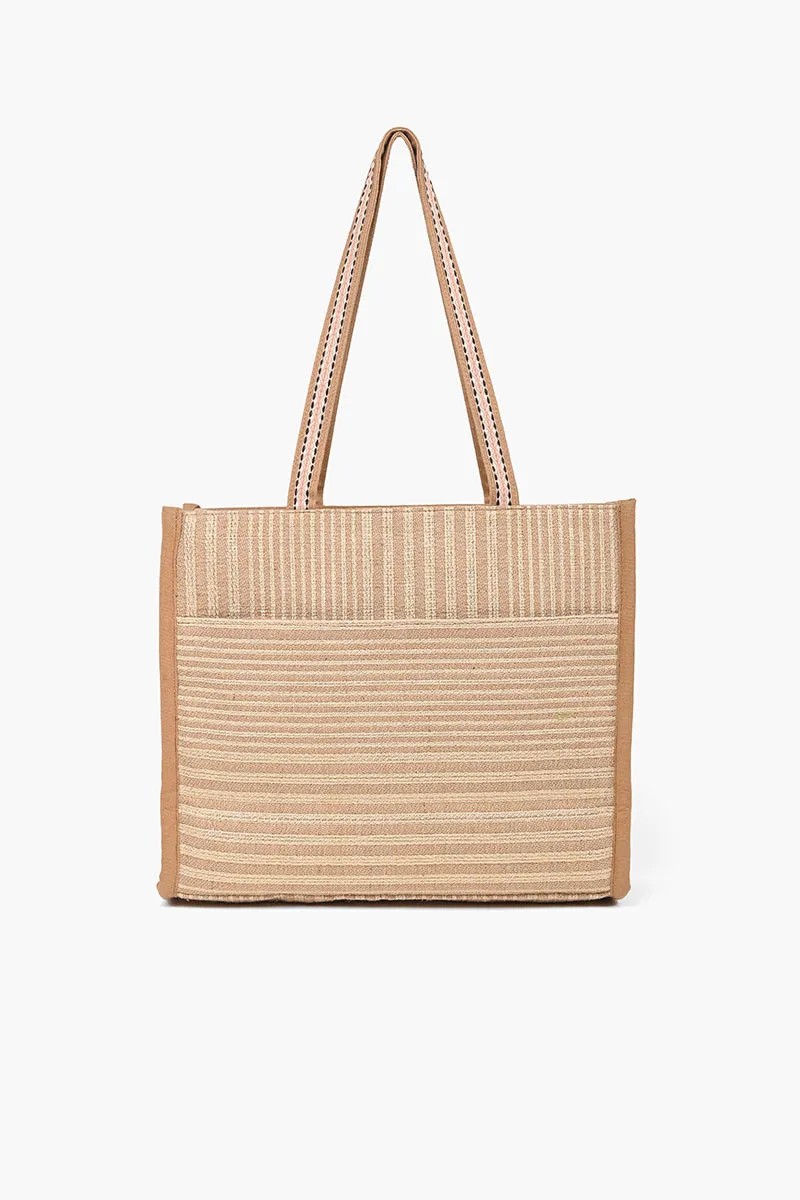 Boho Beaded Market Tote with Crossbody-Beige Medallion sold by America & Beyond product image thumbnail 2