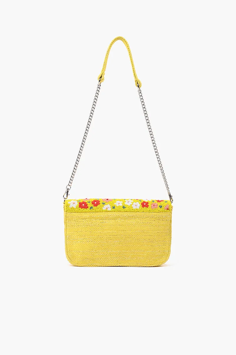 Yellow Delight Floral Embellished Shoulder Bag sold by America & Beyond product image thumbnail 2