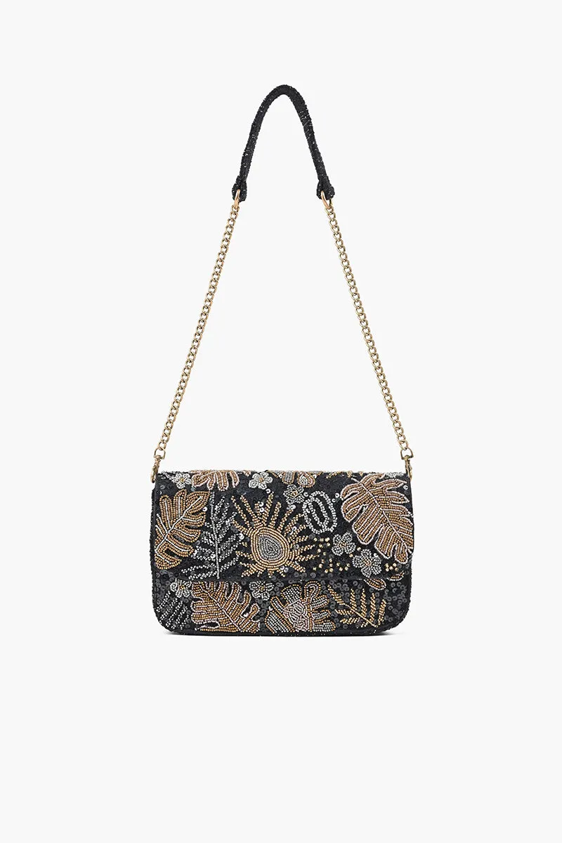 Black Gold Embellished Shoulder Bag sold by America & Beyond