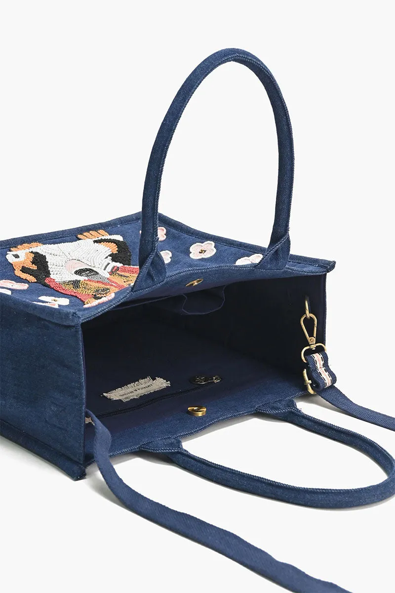 Beaded Denim Critter Shopper-Cutest Corgi sold by America & Beyond product image thumbnail 5