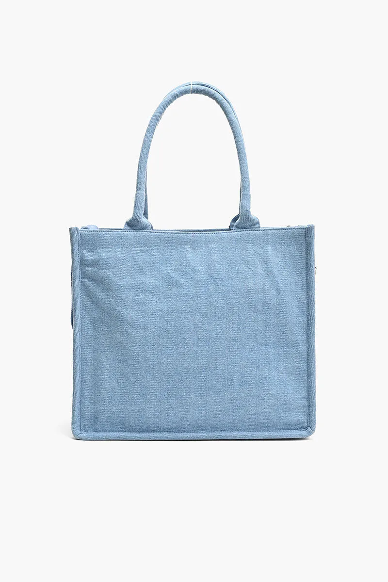 Beaded Denim Critter Shopper-Kitten sold by America & Beyond product image thumbnail 2