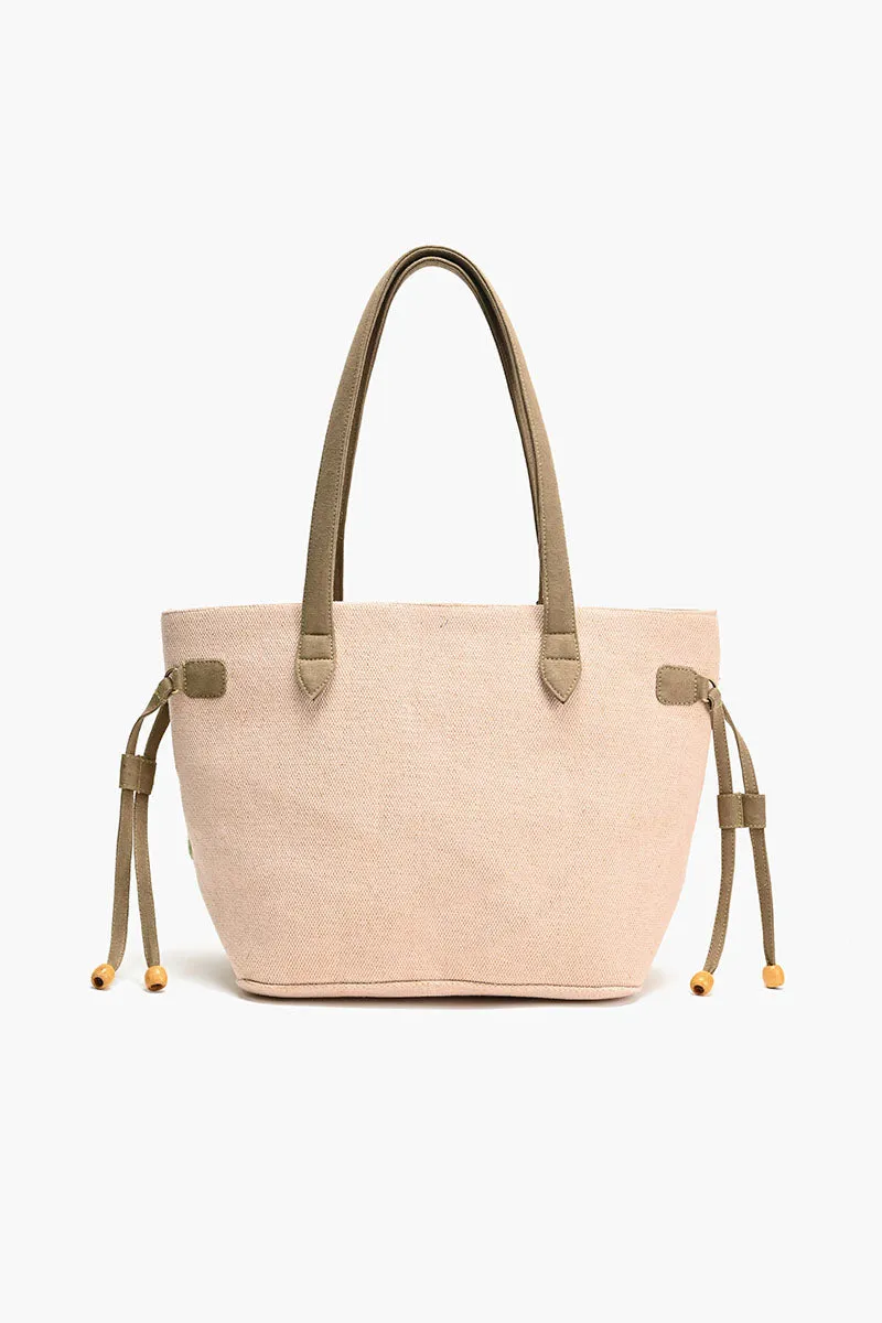 Embroidered Beaded Tote-Blushing Birds sold by America & Beyond product image thumbnail 2
