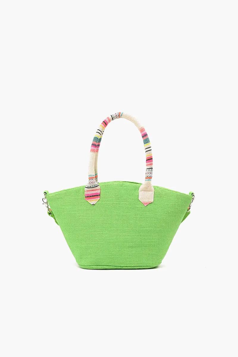 Flamingo Beaded Mini Jute Tote sold by America & Beyond product image thumbnail 2