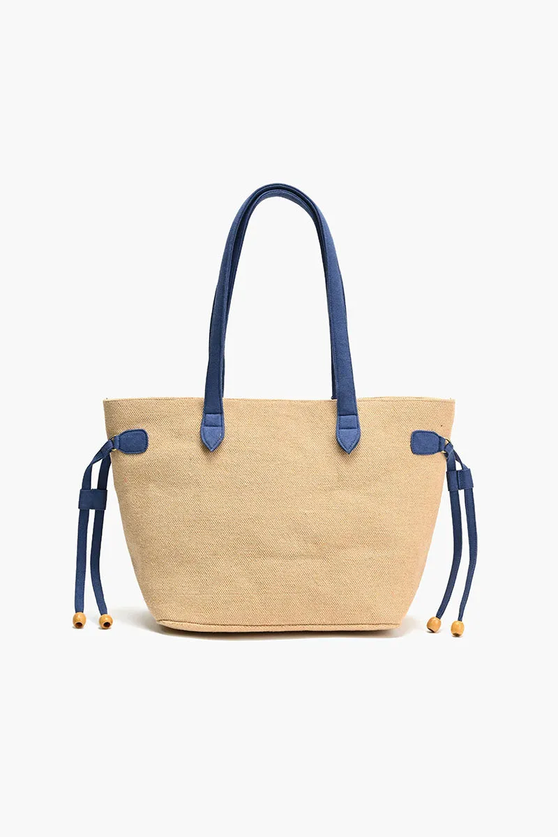 Embroidered Beaded ToteBlue Floral sold by America & Beyond product image thumbnail 2