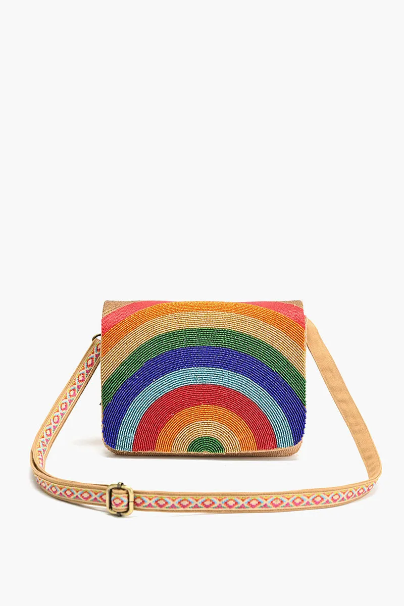 Embellished Messenger Crossbody-Rainbow sold by America & Beyond