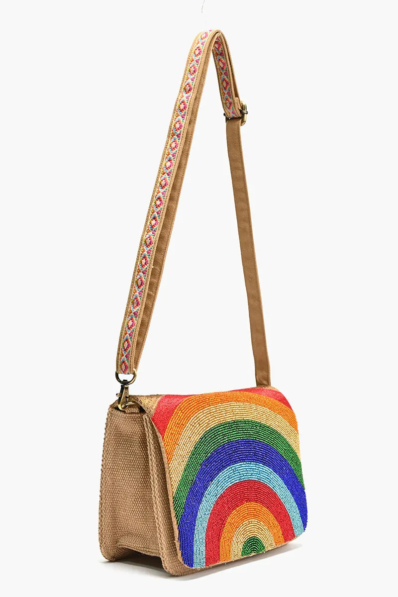 Embellished Messenger Crossbody-Rainbow sold by America & Beyond product image thumbnail 5