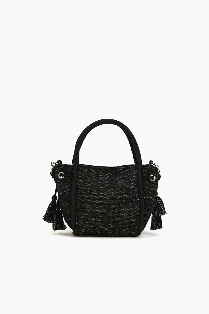 Embellished Top Handle Crossbody-Black Floral sold by America & Beyond product image thumbnail 2