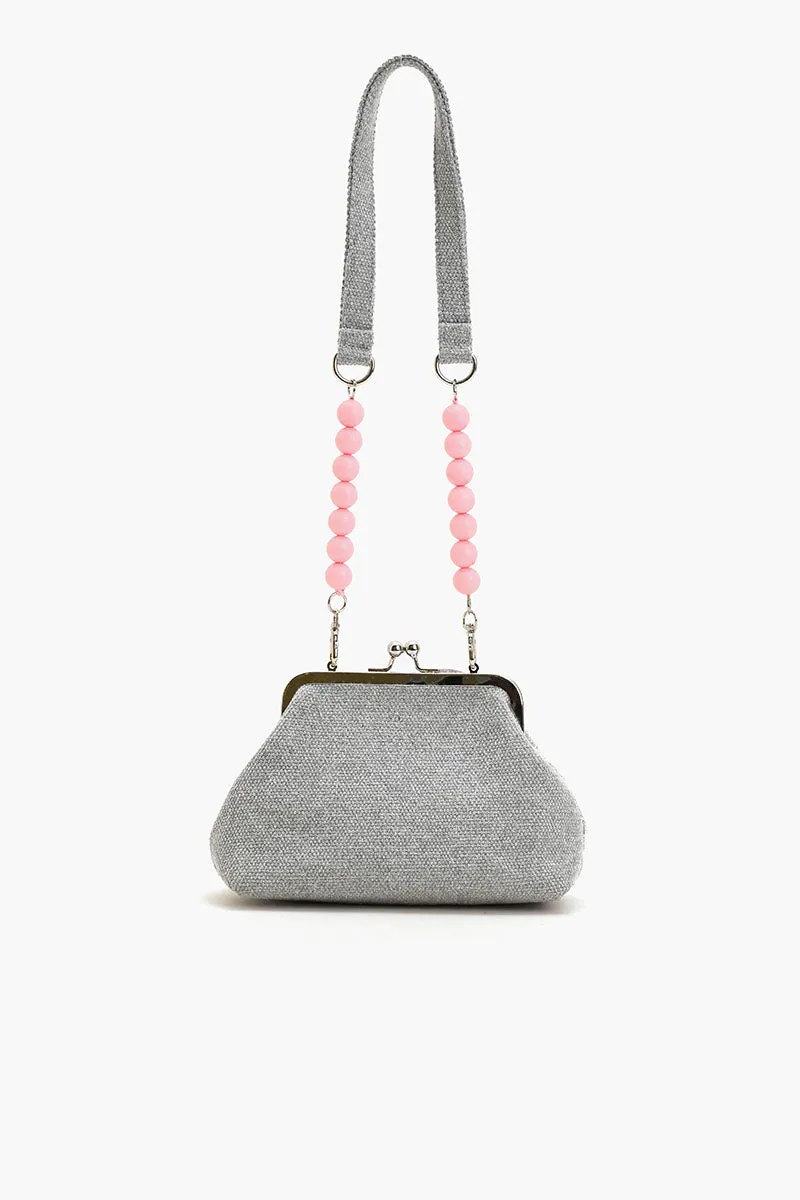 Beaded Frame Crossbody Clutch-Silver Butterfly sold by America & Beyond product image thumbnail 2