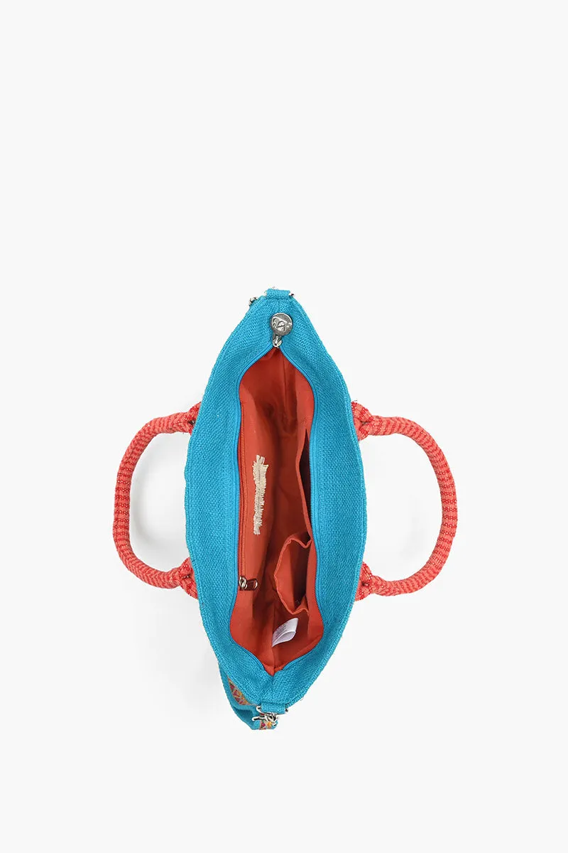 Sunny Days Beaded Mini Jute Tote sold by America & Beyond product image thumbnail 4