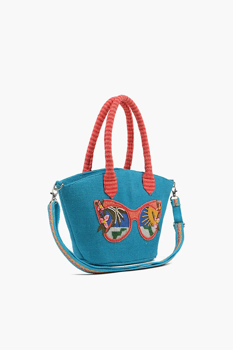 Sunny Days Beaded Mini Jute Tote sold by America & Beyond product image thumbnail 2