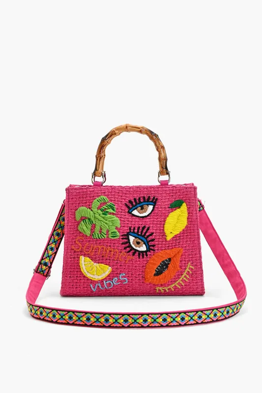 Pink Bliss Fruitful Charm Top Handle Tote sold by America & Beyond