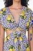 Citrus Lemon Lurex Print Dress sold by America & Beyond