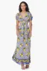 Citrus Lemon Lurex Print Dress sold by America & Beyond