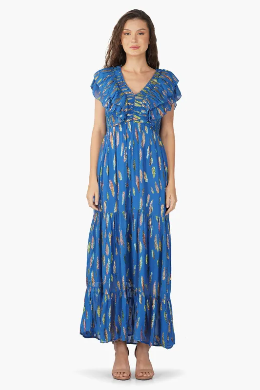 Victoria Ruffle Maxi Dress sold by America & Beyond