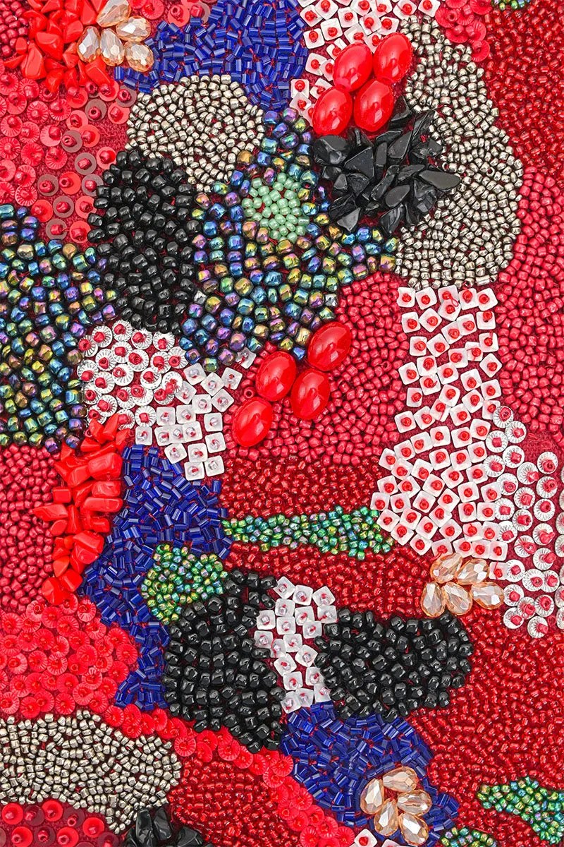 Ruby Glamour Beaded Shoulder Bag sold by America & Beyond product image thumbnail 2