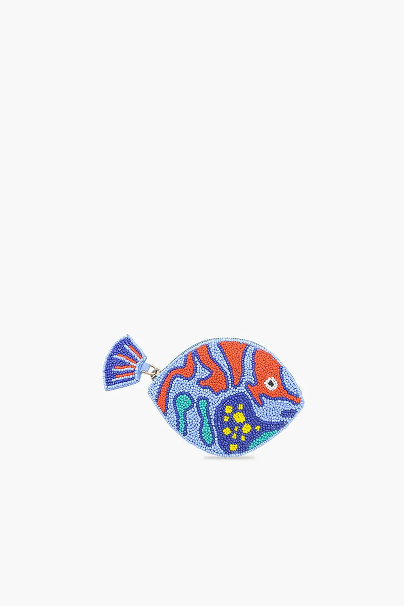 Fish & Fins Mini Coin Pouch - Blue Coral sold by America & Beyond