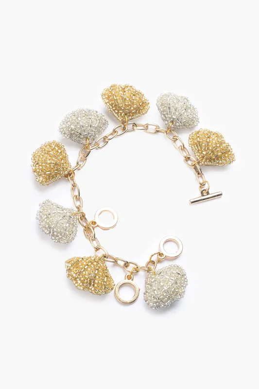 Gold And Silver Seashell Bracelet sold by America & Beyond