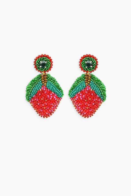 Strawberry Splash Drop Earrings sold by America & Beyond