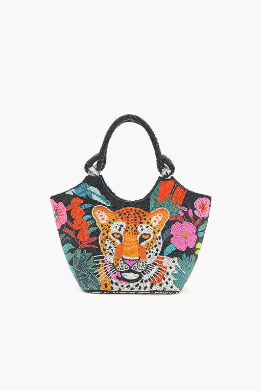 Tropical Leopard Embellished Handbag sold by America & Beyond