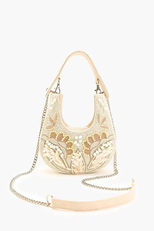 Shimmering Sands Embellished Mini Bag w Crossbody Strap sold by America & Beyond