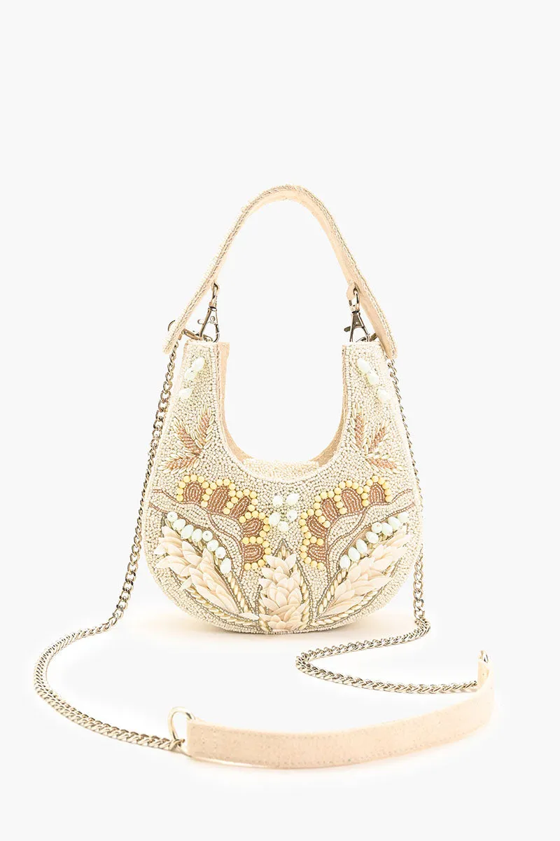 Shimmering Sands Embellished Mini Bag w Crossbody Strap sold by America & Beyond