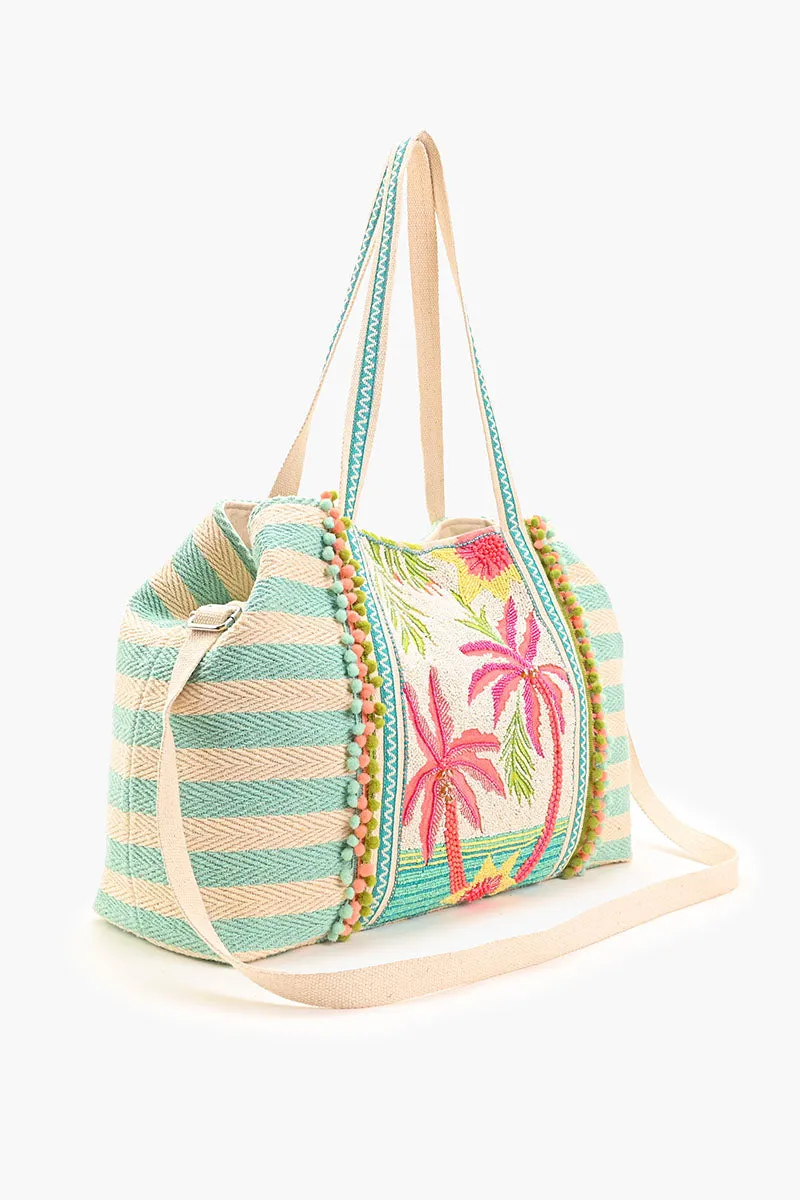 Palms Away Embellished Tote sold by America & Beyond product image thumbnail 3