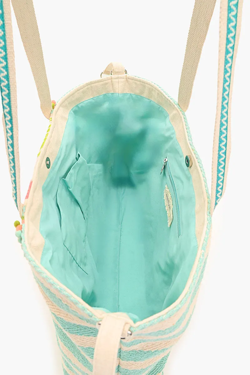 Palms Away Embellished Tote sold by America & Beyond product image thumbnail 5