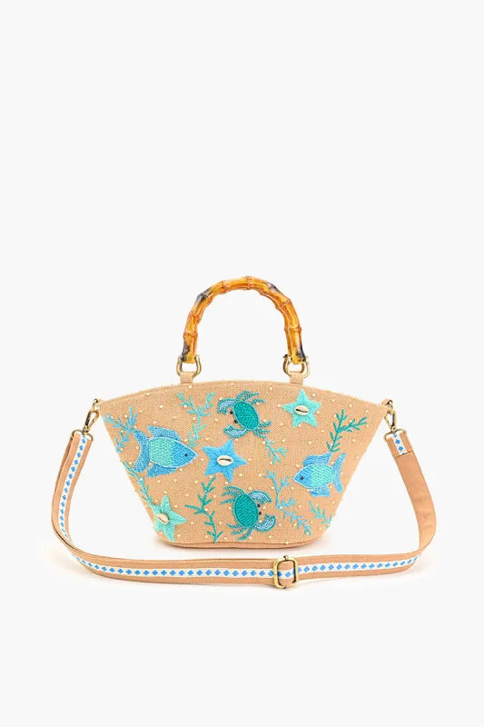 Marine Life Embellished Beach Mini Tote sold by America & Beyond