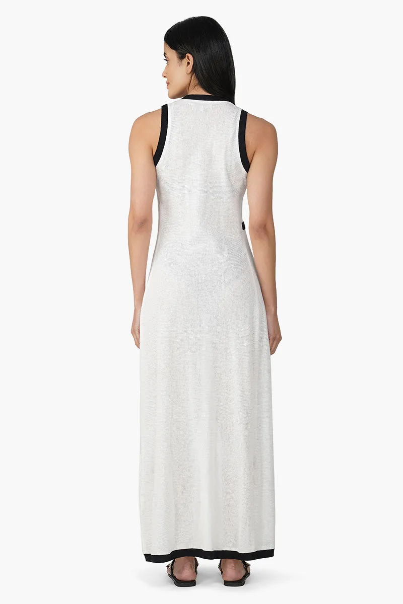 Dalmia Black And White Crochet Lace Fabric Cover Up sold by America & Beyond product image thumbnail 4