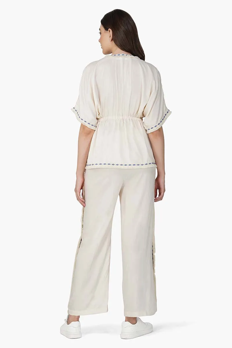 Palm Queen Embellished Short Cover Up sold by America & Beyond product image thumbnail 5