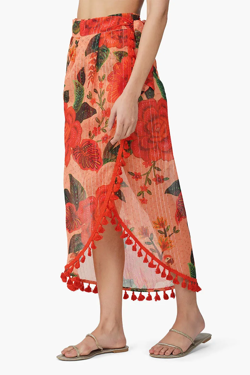 Coral Blossom Sarong sold by America & Beyond product image thumbnail 5