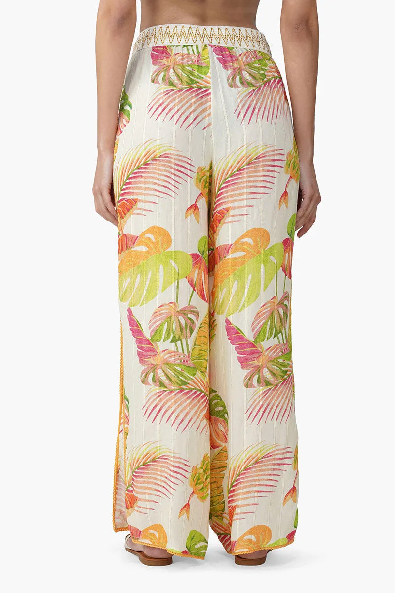Dua Multi Tropics Printed Flaired Pants sold by America & Beyond product image thumbnail 5