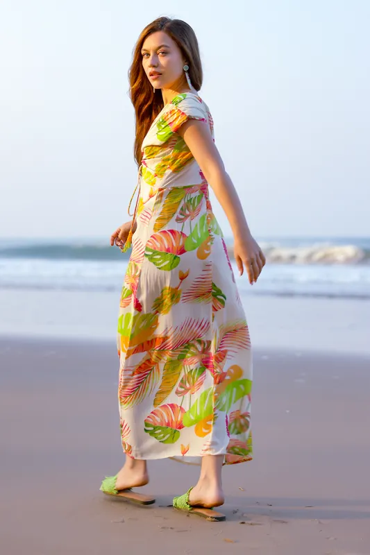 Dua Multi Tropic Printed Maxi Dress sold by America & Beyond