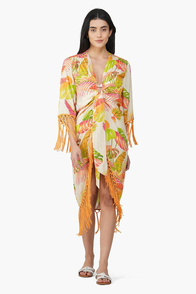 Dua Multi Tropic Printed Cover Up sold by America & Beyond