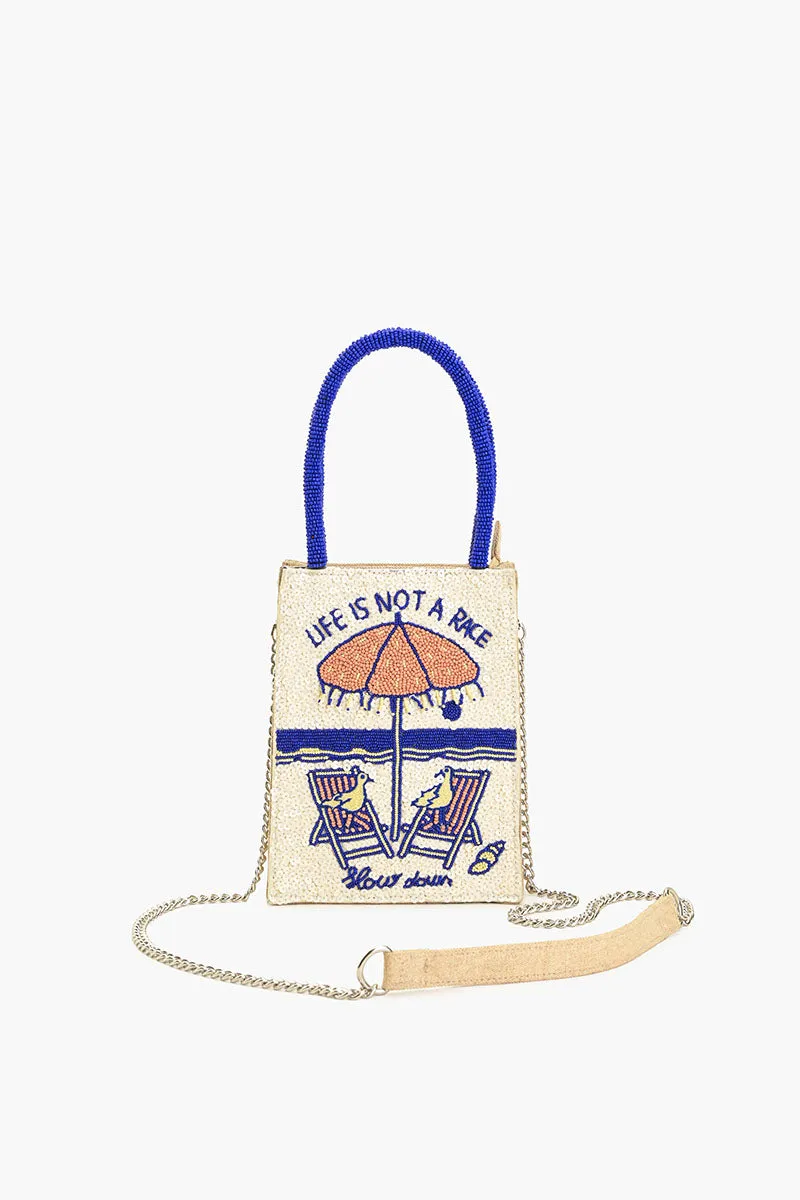 Slow Down Beaded Top Handle Bag sold by America & Beyond