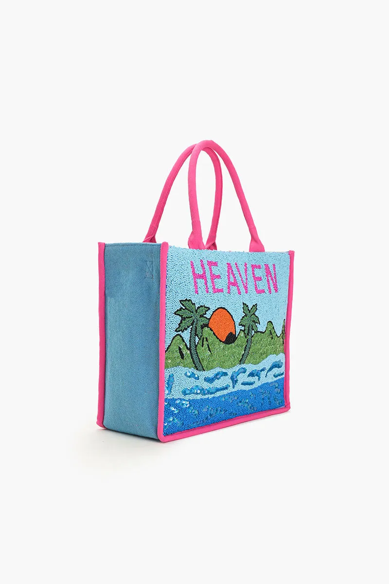 Beach Heaven Beaded Tote sold by America & Beyond product image thumbnail 3