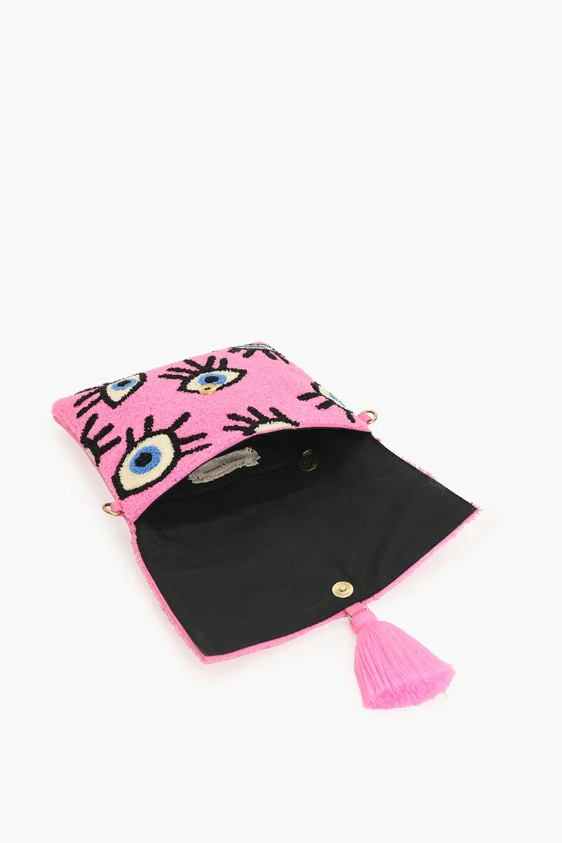 Whimsical Wonder Eye Pink Clutch sold by America & Beyond product image thumbnail 5
