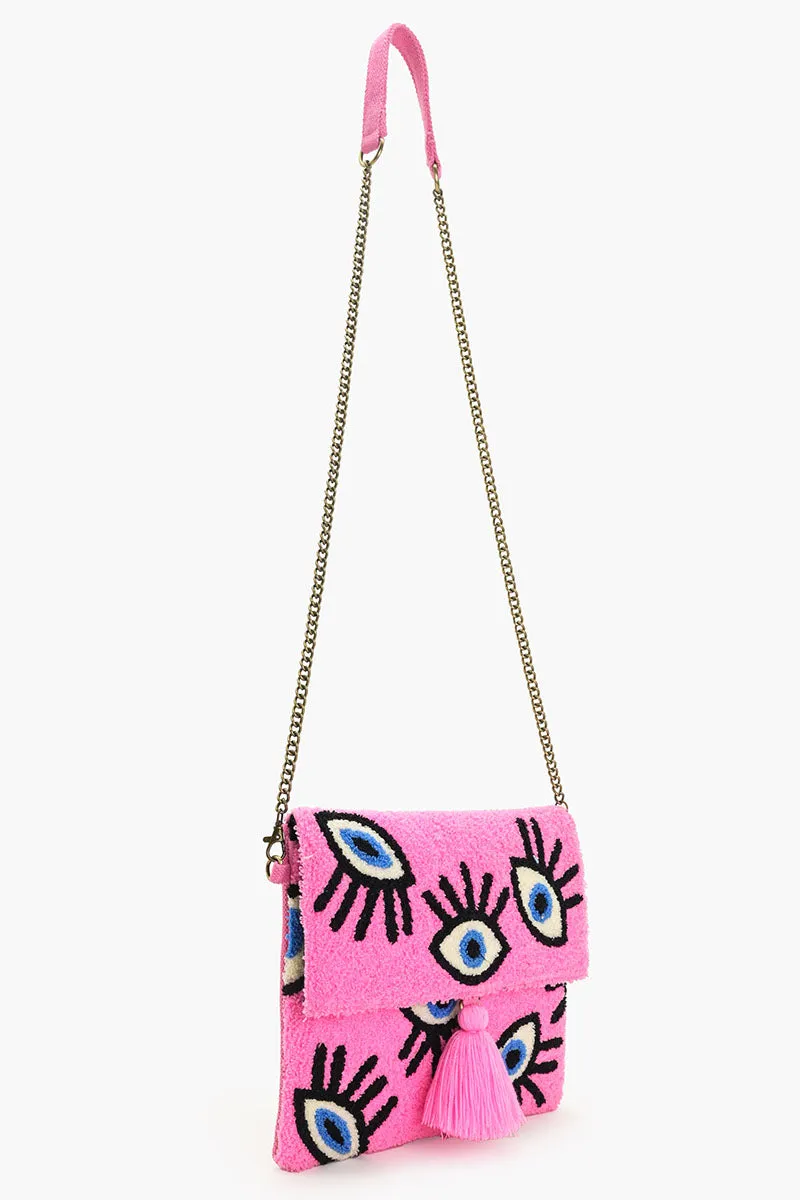 Whimsical Wonder Eye Pink Clutch sold by America & Beyond product image thumbnail 3