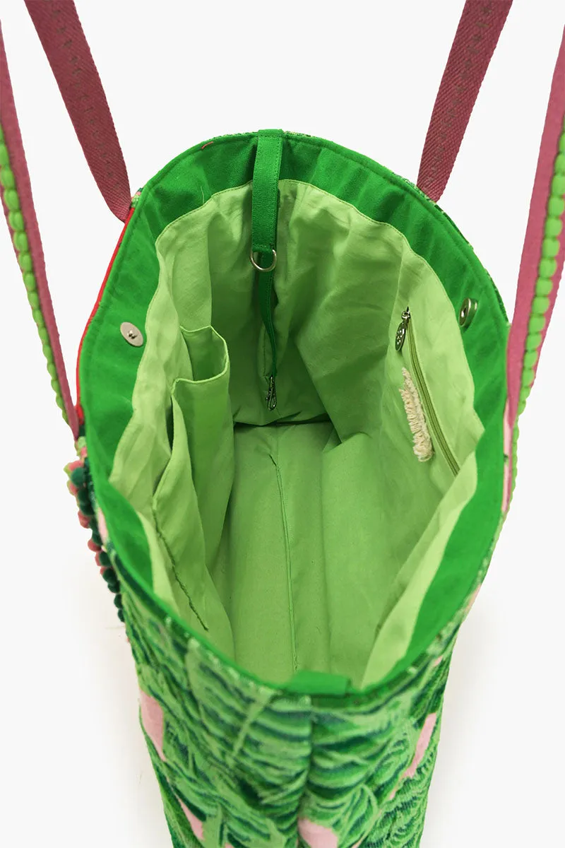 Watermelon Stripe Beaded Tote sold by America & Beyond product image thumbnail 5