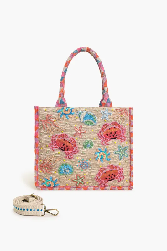 Crab Shell Embelished Tote sold by America & Beyond
